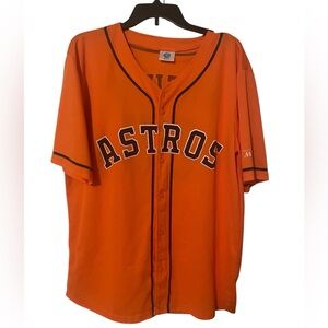 Houston Astros Jose Altuve #27 Orange Jersey Men’s L/XL-Sponsor Sleeve